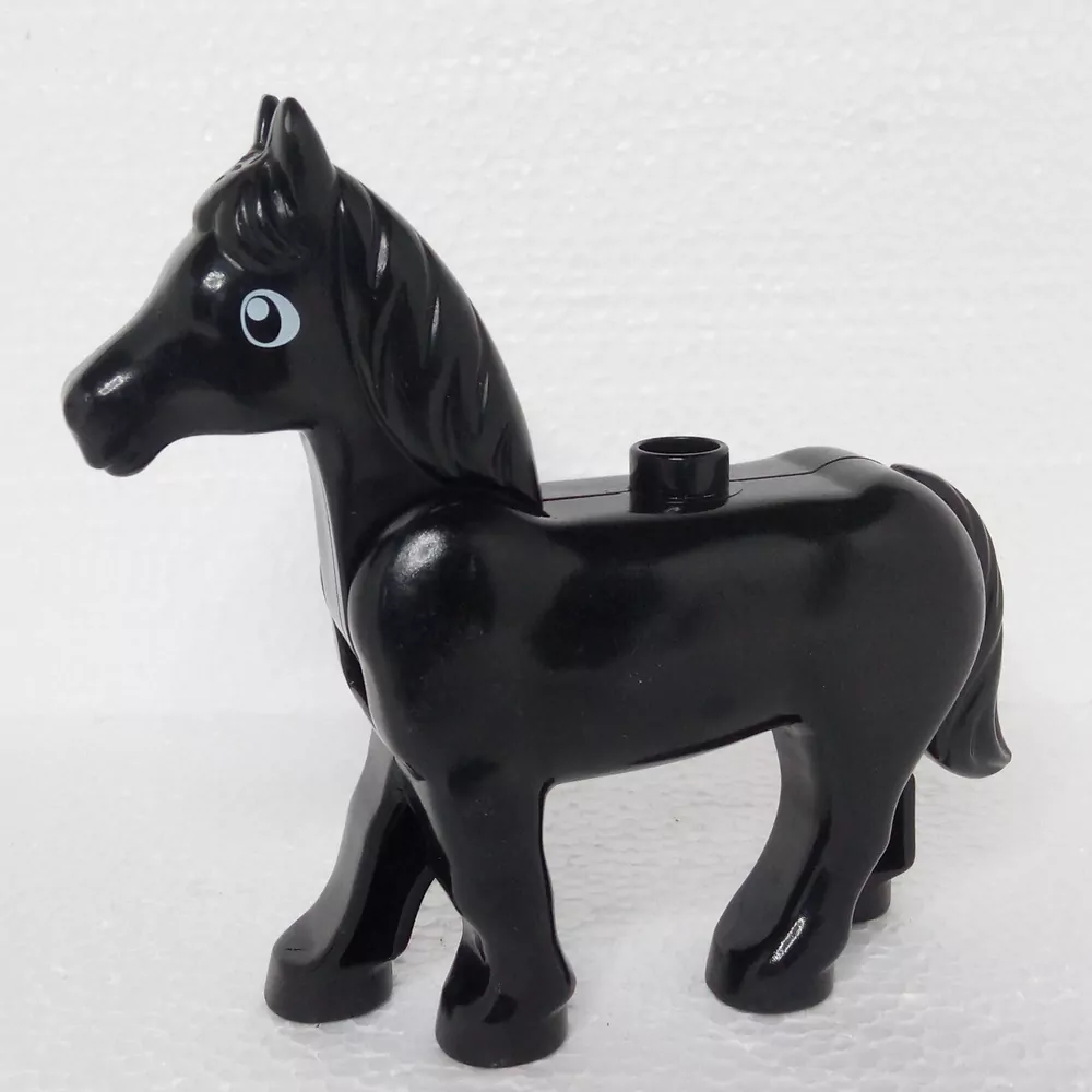 Lego® Duplo® Kůň černý ohnutá hlava