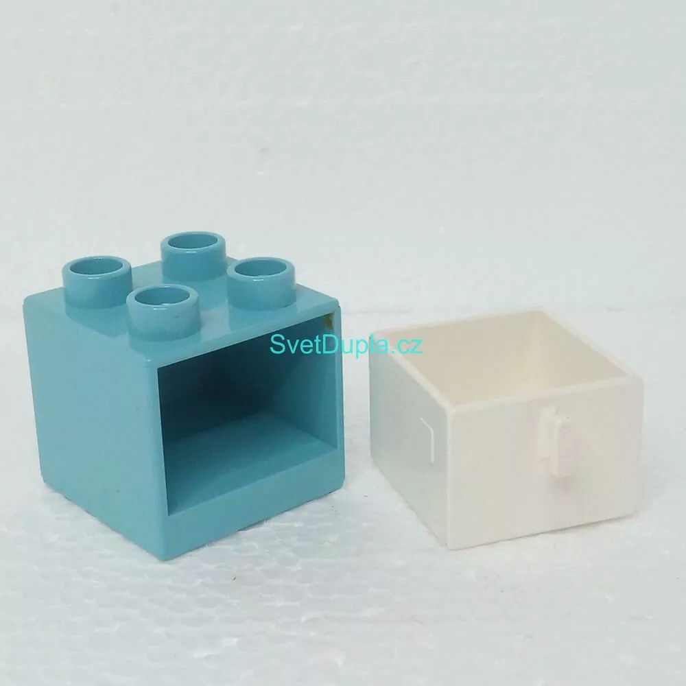 Lego® Duplo® Skříňka bílá, modrý šuplík