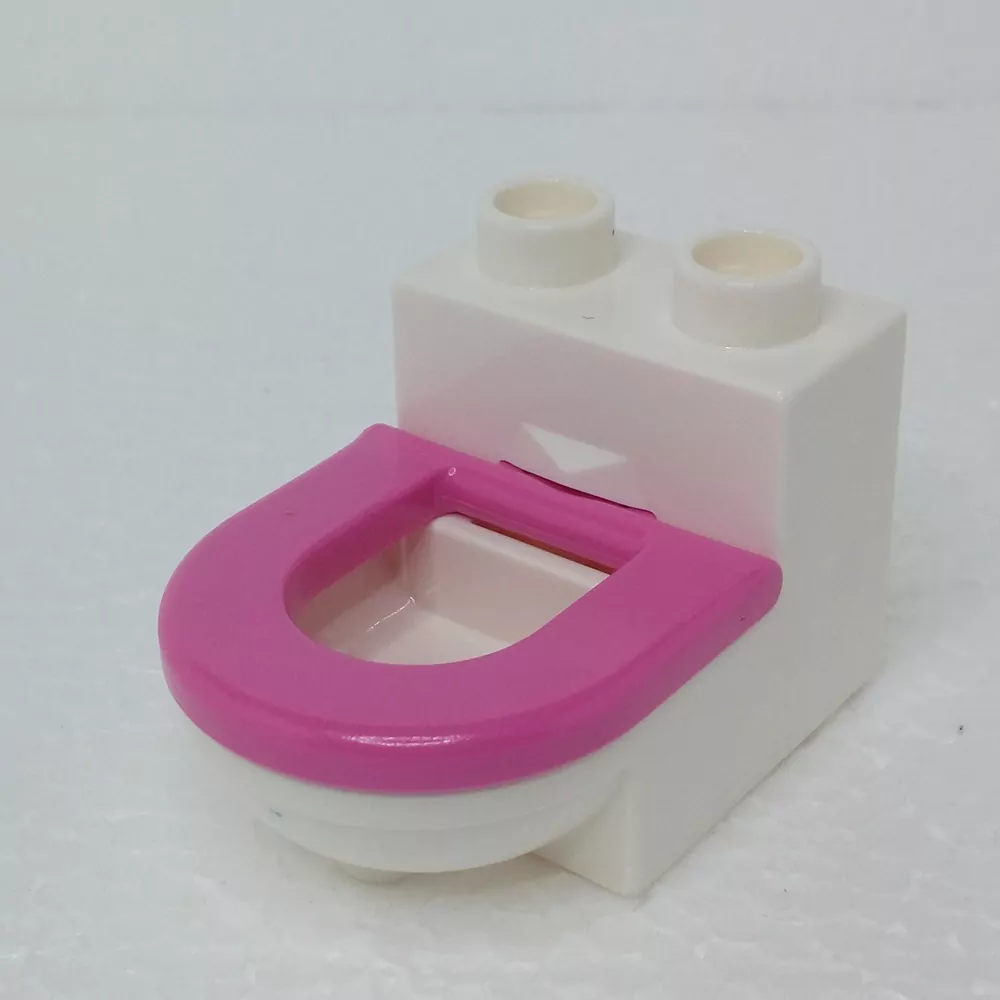 Lego® Duplo® Záchod bílý, růžové prkénko - VÝPRODEJ