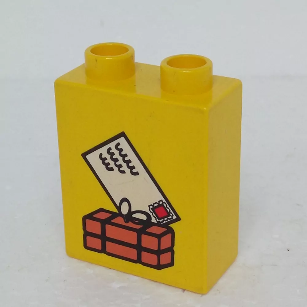 Lego® Duplo® Kostka 1x2x2 potisk bandita Wanted - VÝPRODEJ