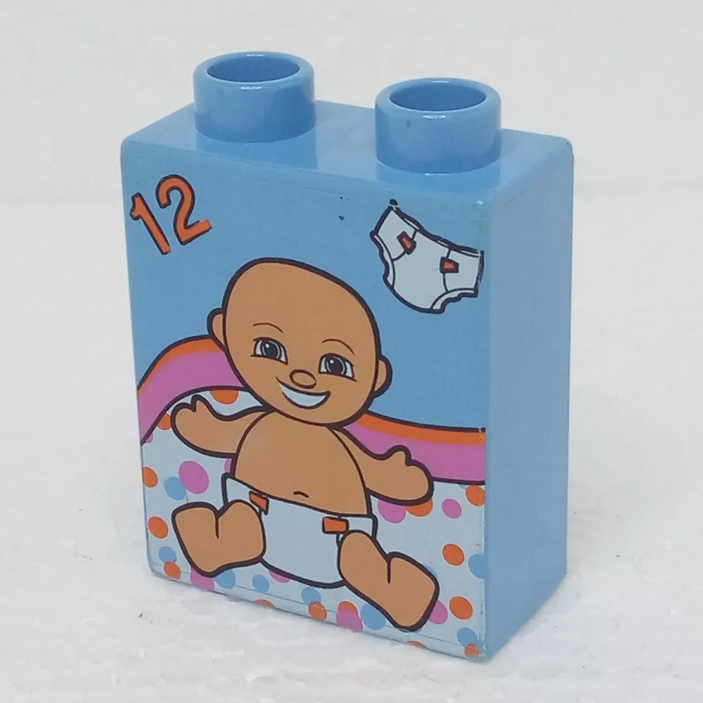 Lego® Duplo® Kostka 1x2x2 potisk miminko