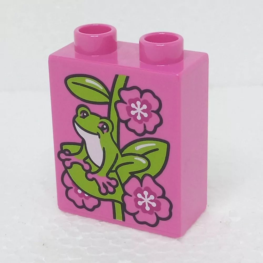 Lego® Duplo® Kostka 1x2x2 potisk žába
