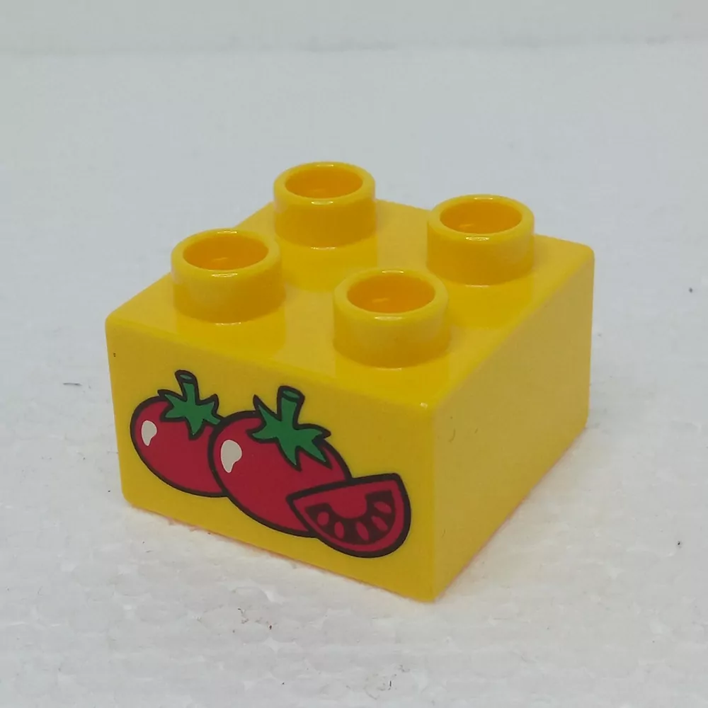 Lego® Duplo® Kostka 2x2 potisk rajčata