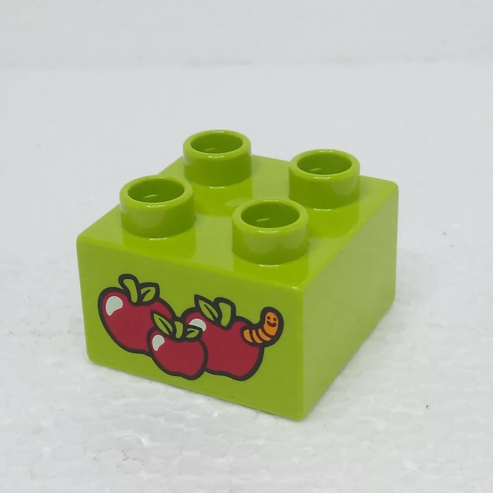 Lego® Duplo® Kostka 2x2 potisk jablka