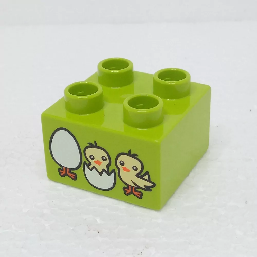Lego® Duplo® Kostka 2x2 potisk kuřátka