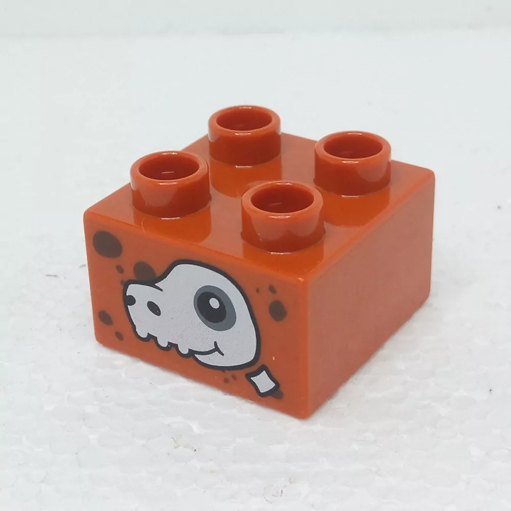 Lego® Duplo® Kostka 2x2 potisk dinosauří lebka