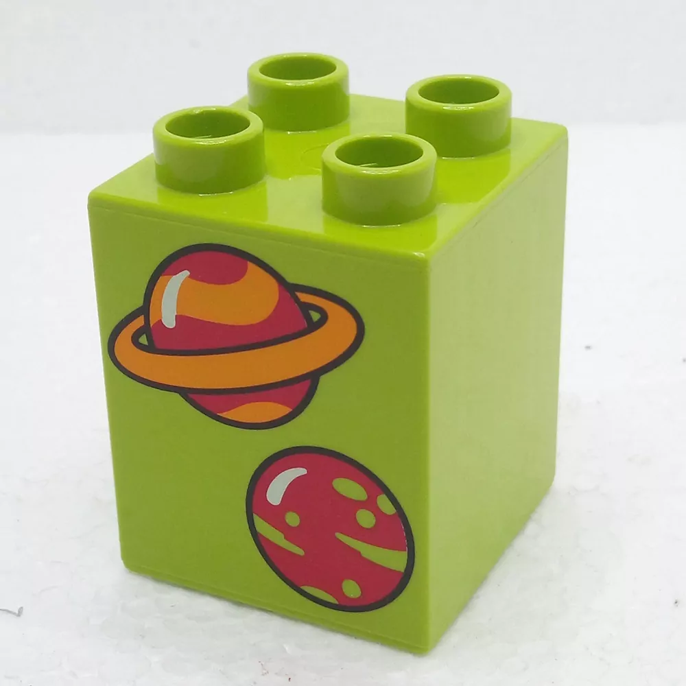 Lego® Duplo® Kostka 2x2x2 potisk planety
