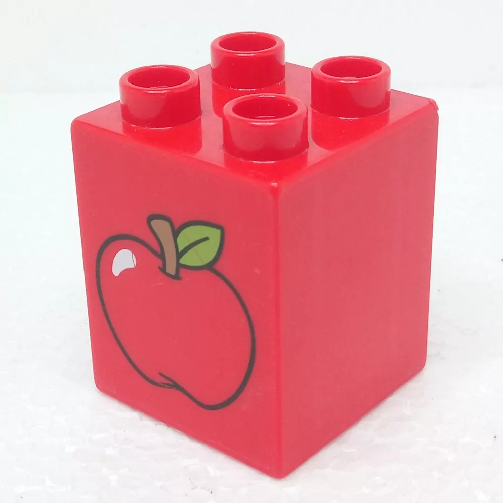 Lego® Duplo® Kostka 2x2x2 potisk jablko