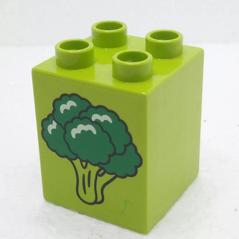 Lego® Duplo® Kostka 2x2x2 potisk brokolice