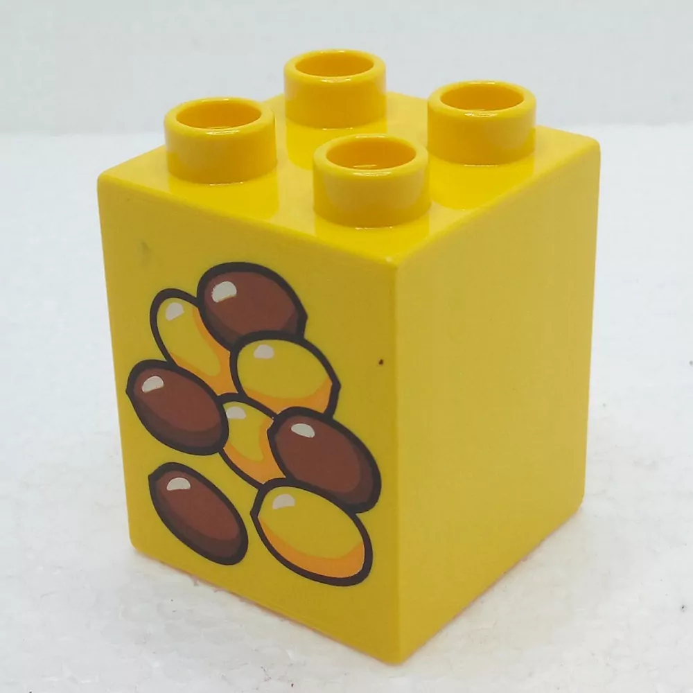 Lego® Duplo® Kostka 2x2x2 potisk arašídy