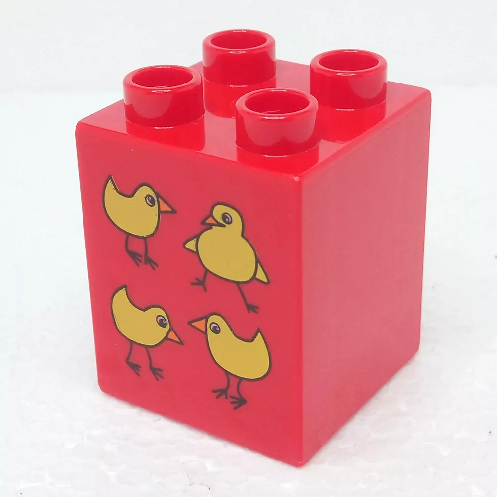 Lego® Duplo® Kostka 2x2x2 potisk kuřátka