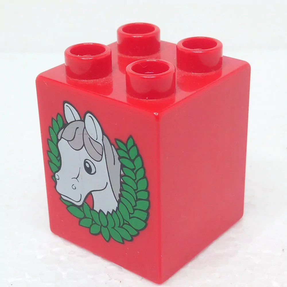 Lego® Duplo® Kostka 2x2x2 potisk koňská hlava