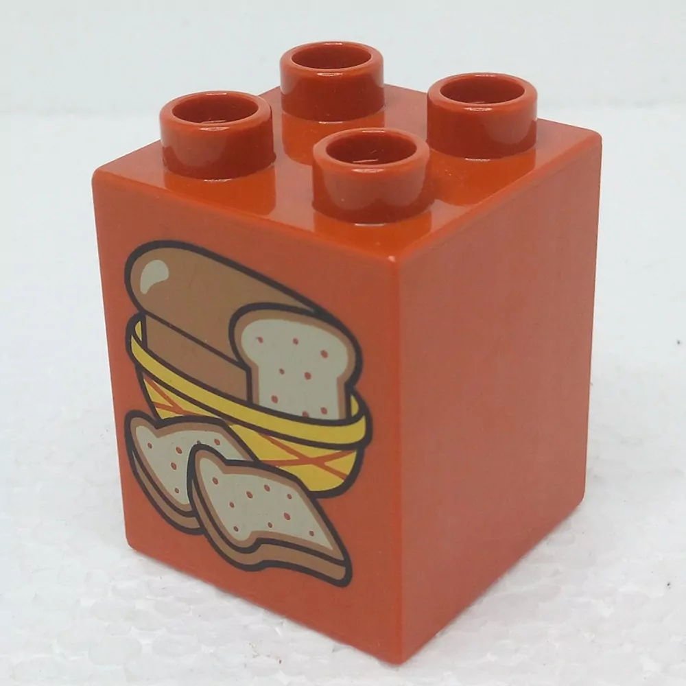 Lego® Duplo® Kostka 2x2x2 potisk chléb