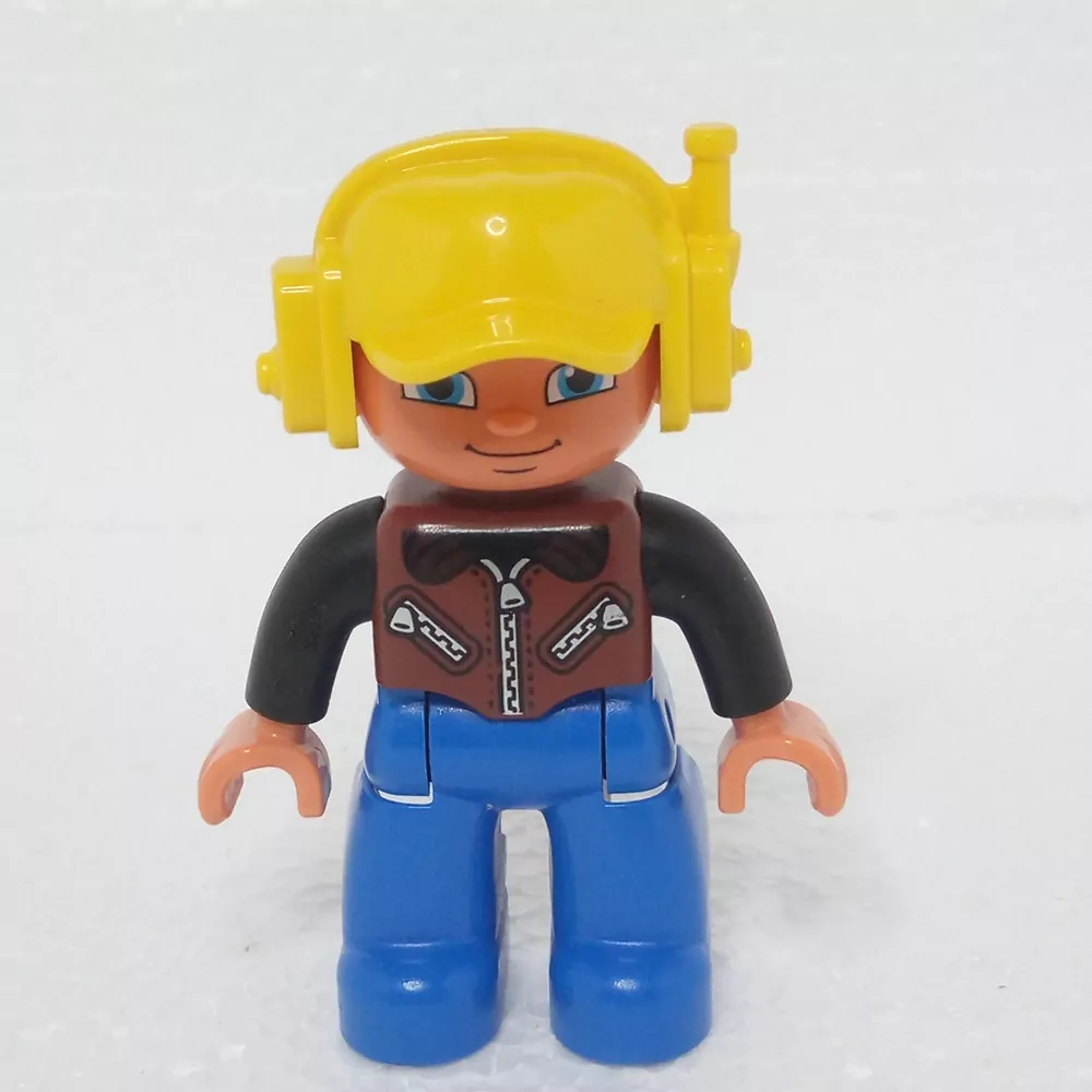 Lego® Duplo® Panáček Muž Žlutá helma s vysílačkou