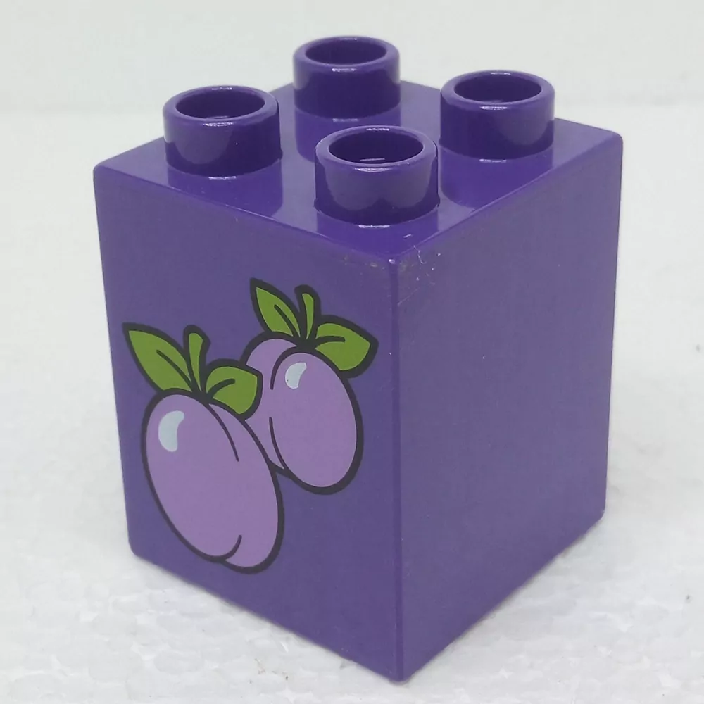Lego® Duplo® Kostka 2x2x2 potisk švestky