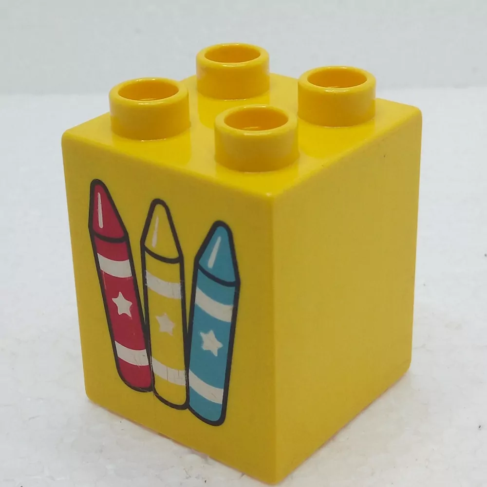 Lego® Duplo® Kostka 2x2x2 potisk pastelky