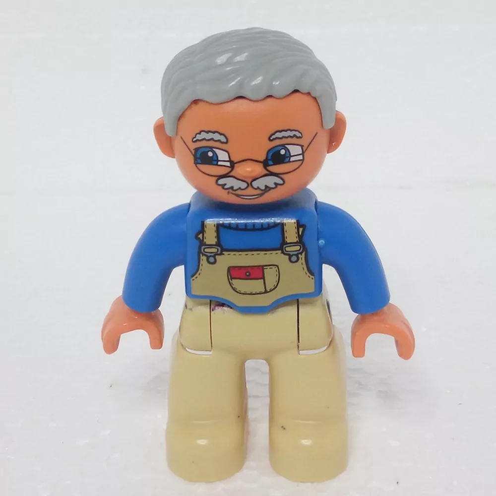 Lego® Duplo® Panáček Muž Dědeček Šedé vlasy