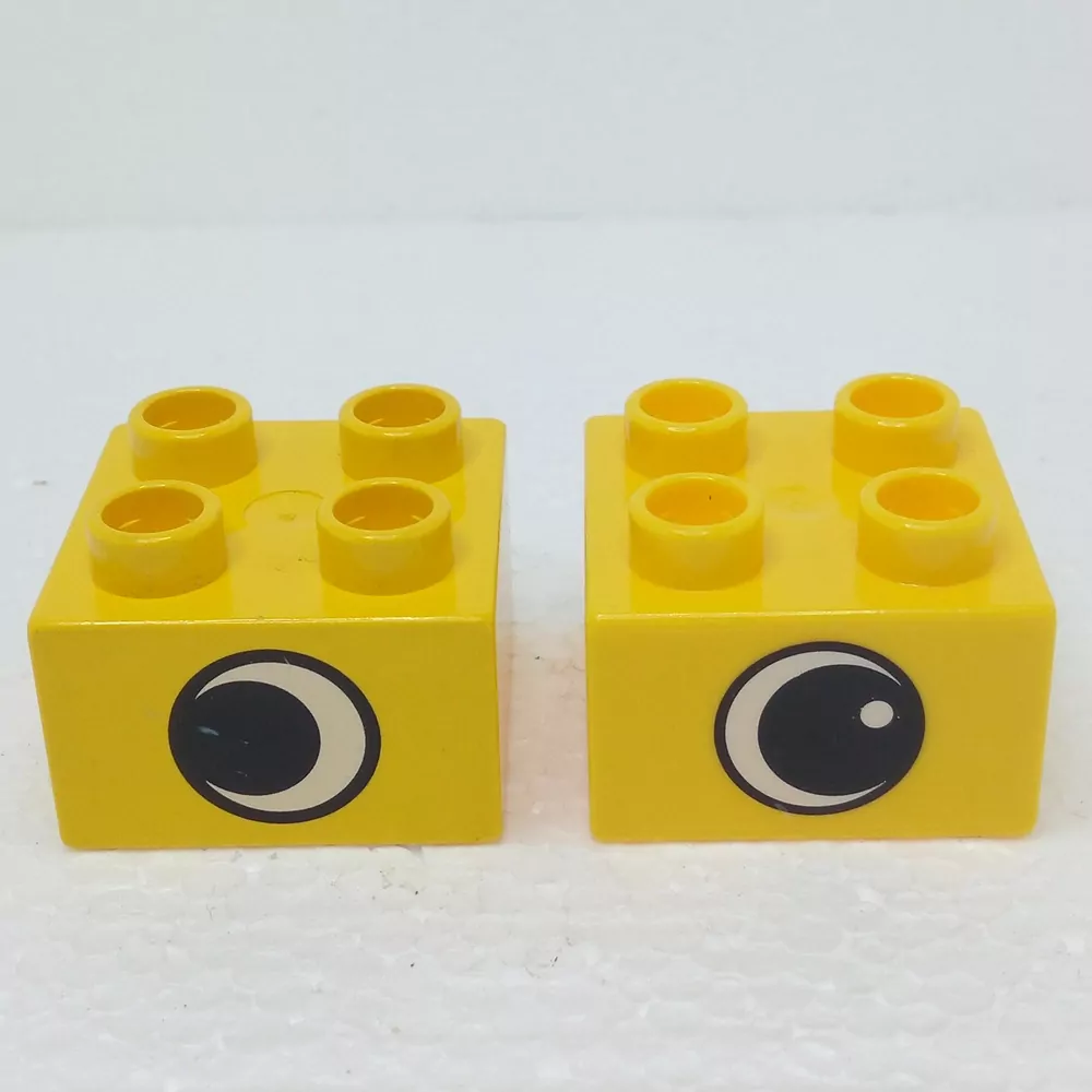Lego® Duplo® Kostka 2x2 potisk oko, žlutá