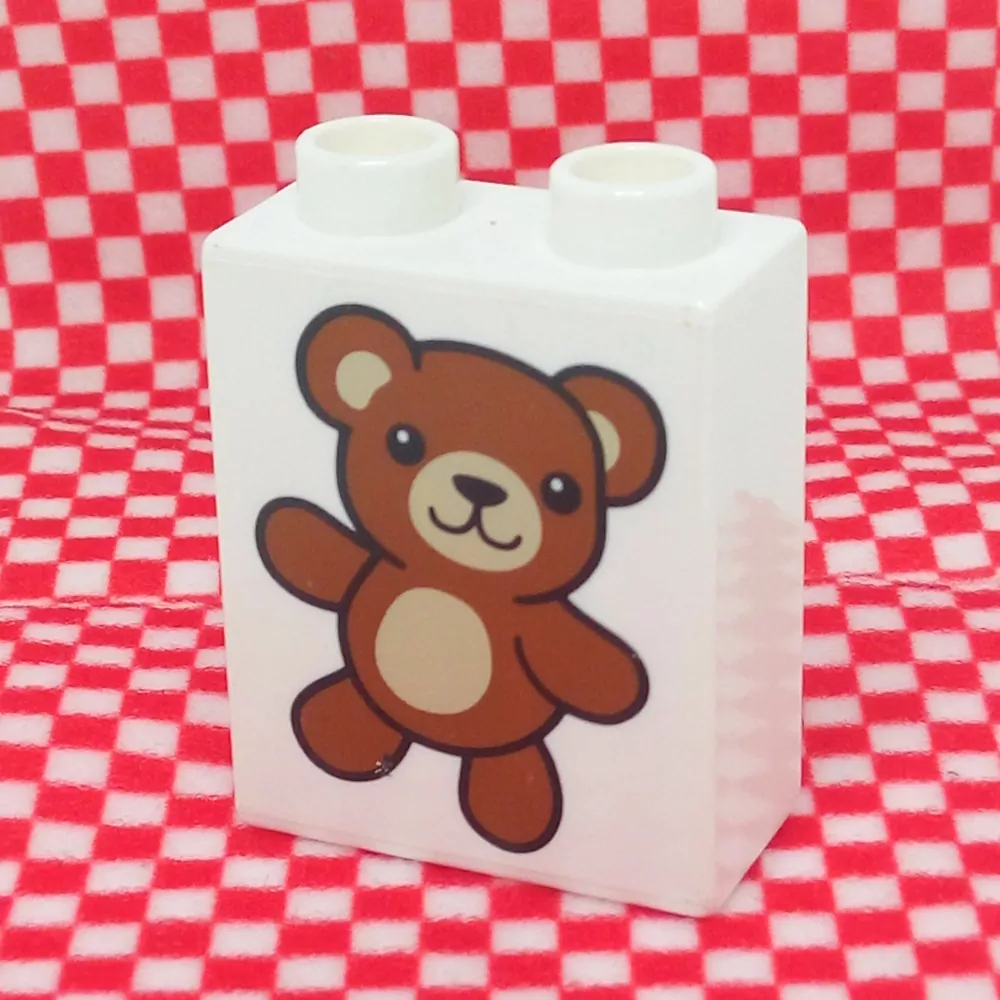 Lego® Duplo® Kostka 1x2x2 potisk medvídek