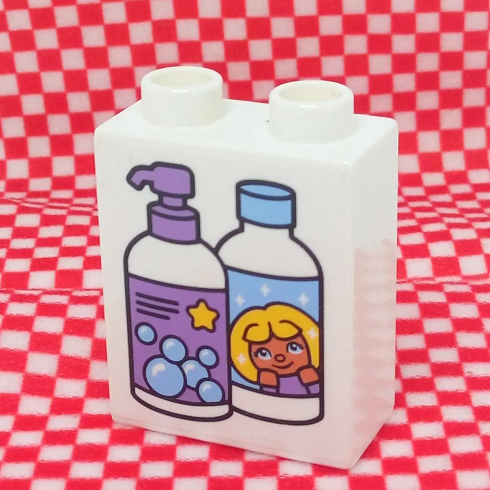 Lego® Duplo® Kostka 1x2x2 potisk mýdlo