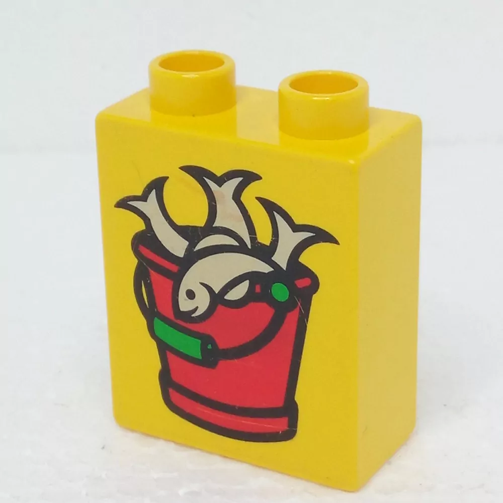 Lego® Duplo® Kostka 1x2x2 potisk ryby