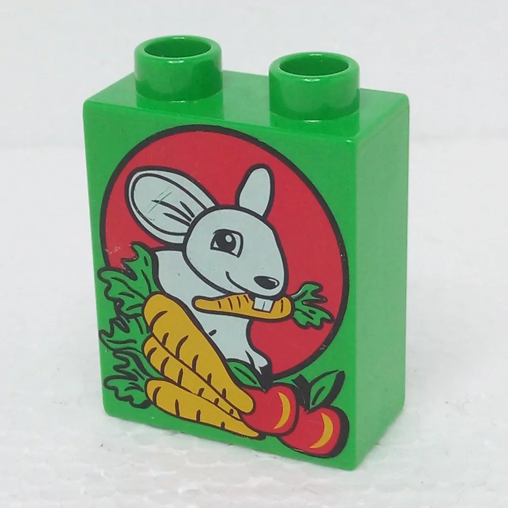 Lego® Duplo® Kostka 1x2x2 potisk králík