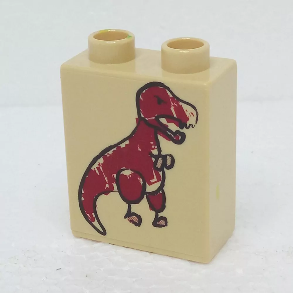 Lego® Duplo® Kostka 1x2x2 potisk dinosaurus
