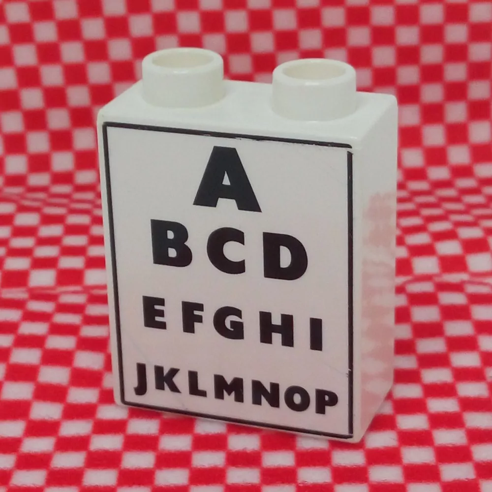Lego® Duplo® Kostka 1x2x2 potisk písmena