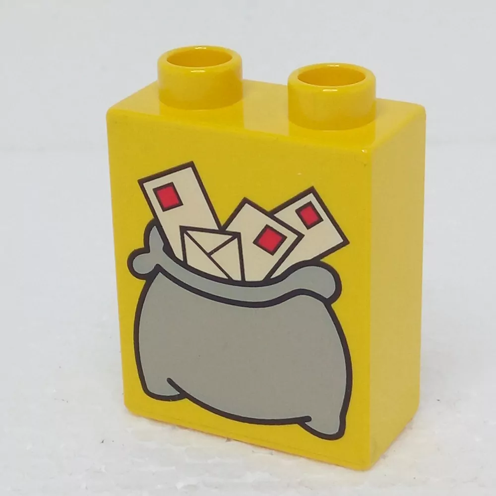 Lego® Duplo® Kostka 1x2x2 potisk pytel s dopisy