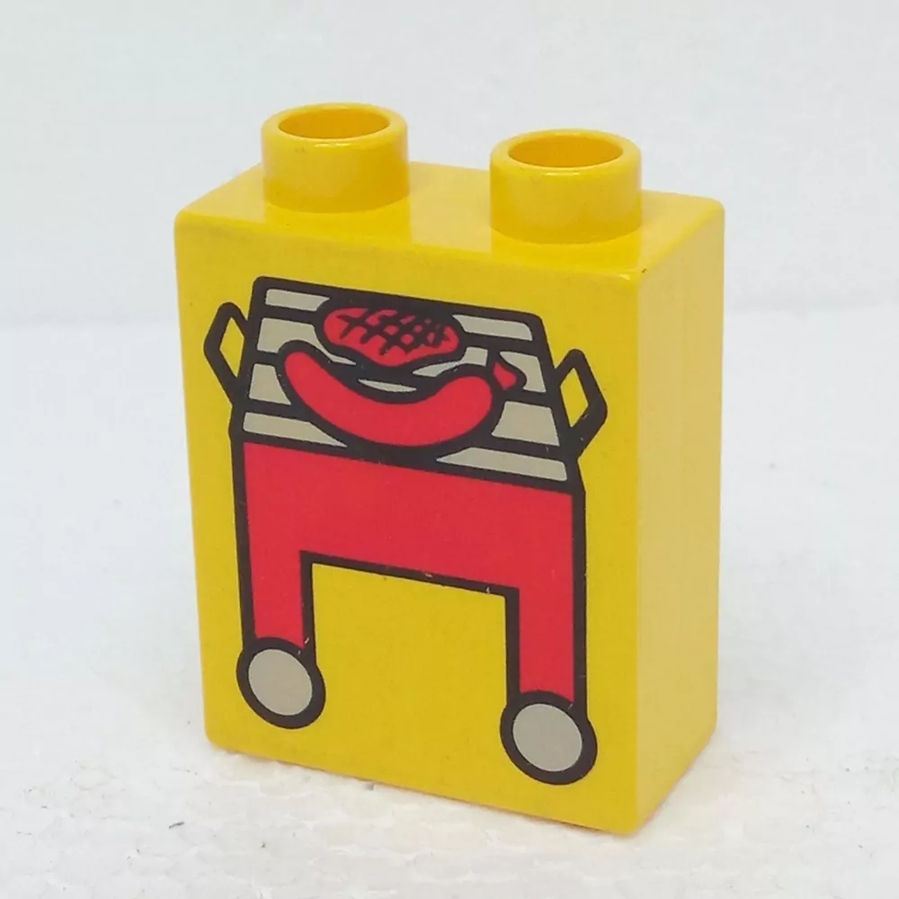 Lego® Duplo® Kostka 1x2x2 potisk gril