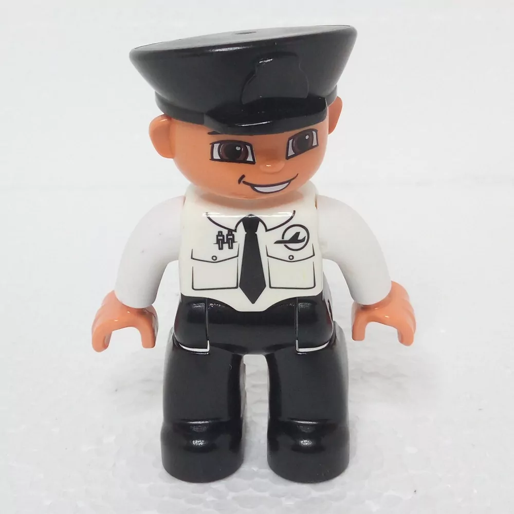 Lego® Duplo® Panáček Muž Pilot Černá čepice
