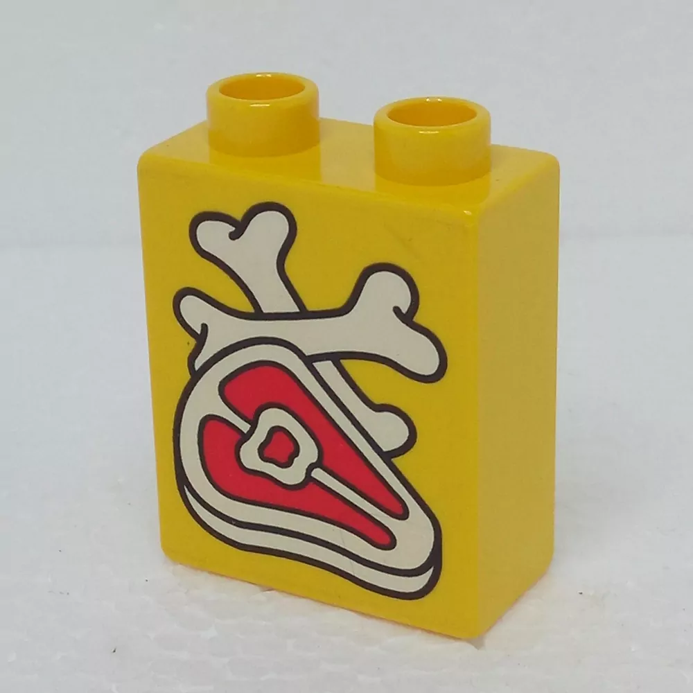 Lego® Duplo® Kostka 1x2x2 potisk steak