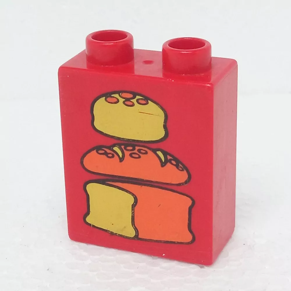 Lego® Duplo® Kostka 1x2x2 potisk pečivo