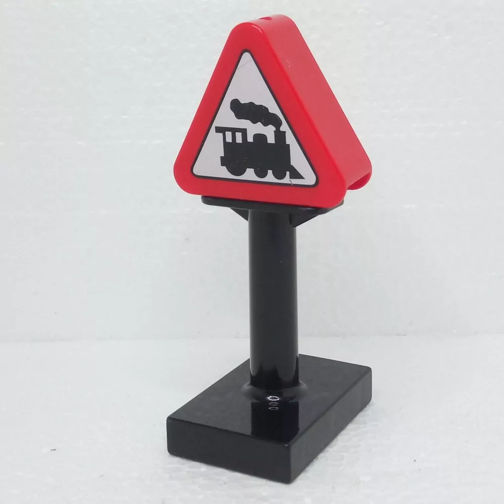 Lego® Duplo® Značka železniční přejezd červený