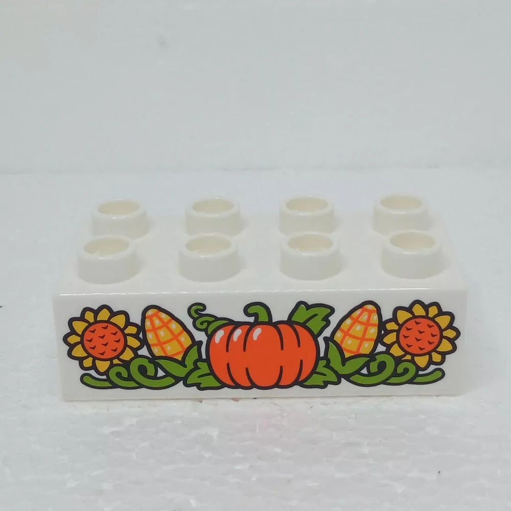 Lego® Duplo® Kostka potisk dýně, kukuřice, slunečnice