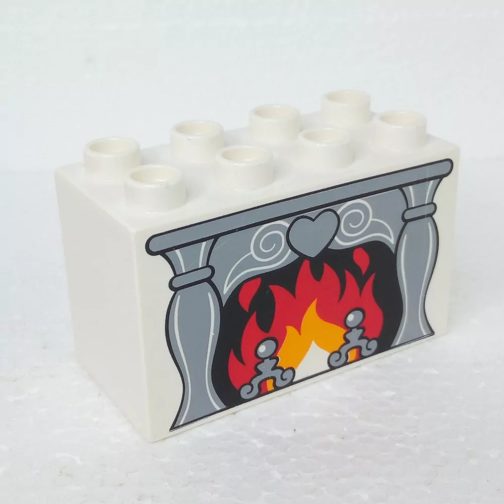 Lego® Duplo® Kostka potisk hořící krb