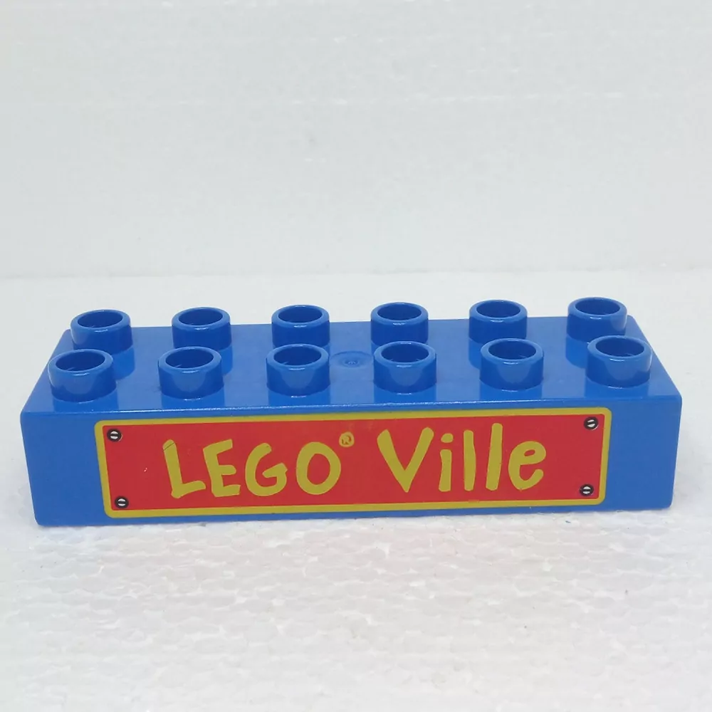 Lego® Duplo® Kostka 2x6 potisk nápis "Lego Ville"
