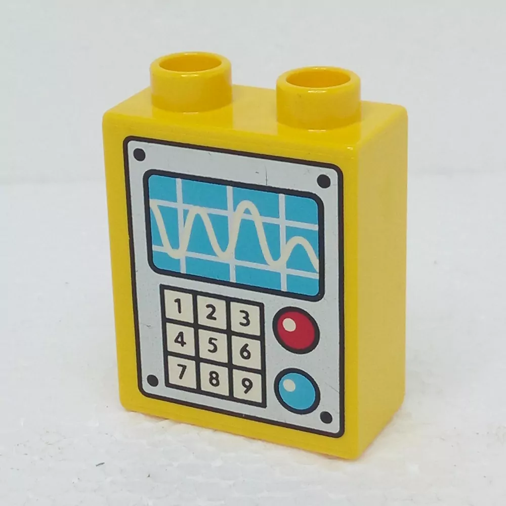 Lego® Duplo® Kostka 1x2x2 potisk osciloskop, klávesnice