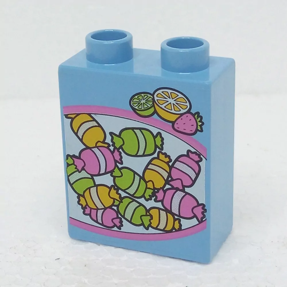 Lego® Duplo® Kostka 1x2x2 potisk bonbony