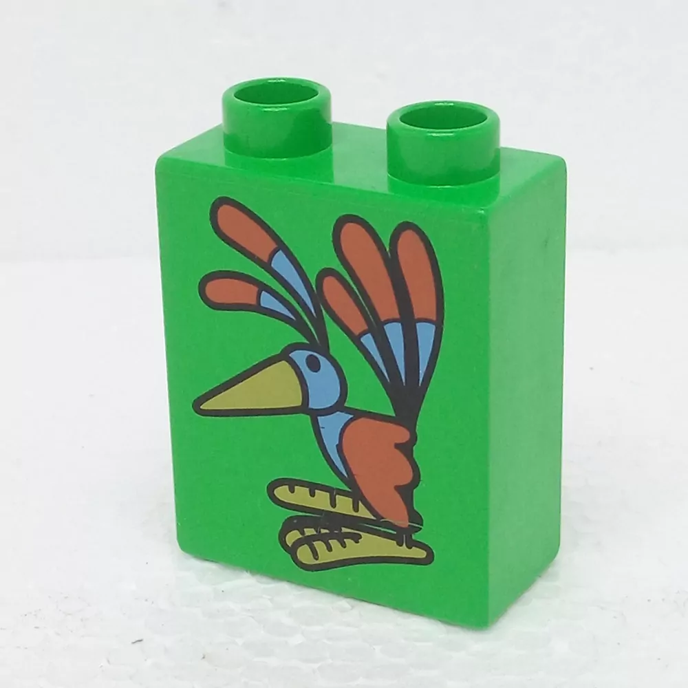 Lego® Duplo® Kostka 1x2x2 potisk ptáček
