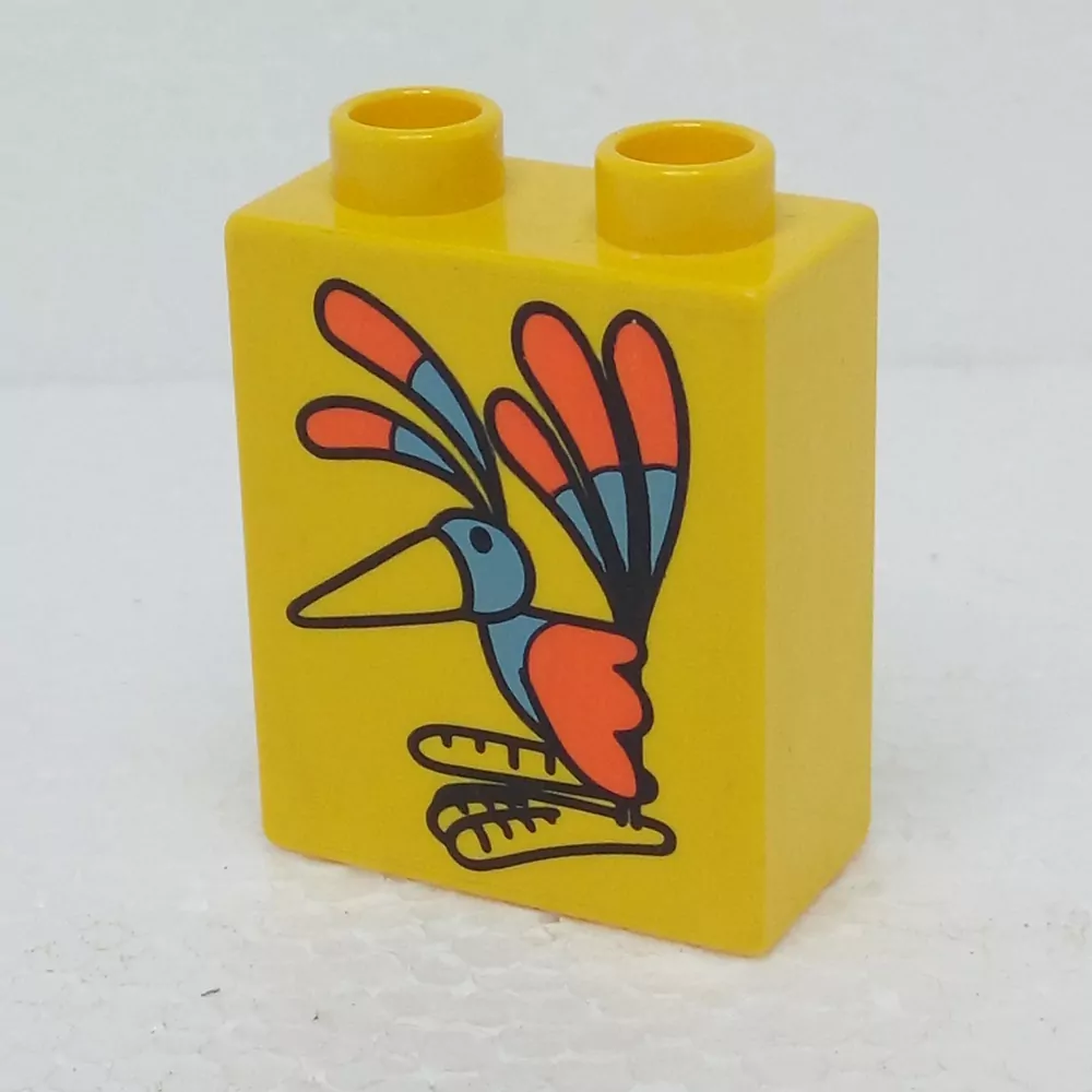 Lego® Duplo® Kostka 1x2x2 potisk ptáček