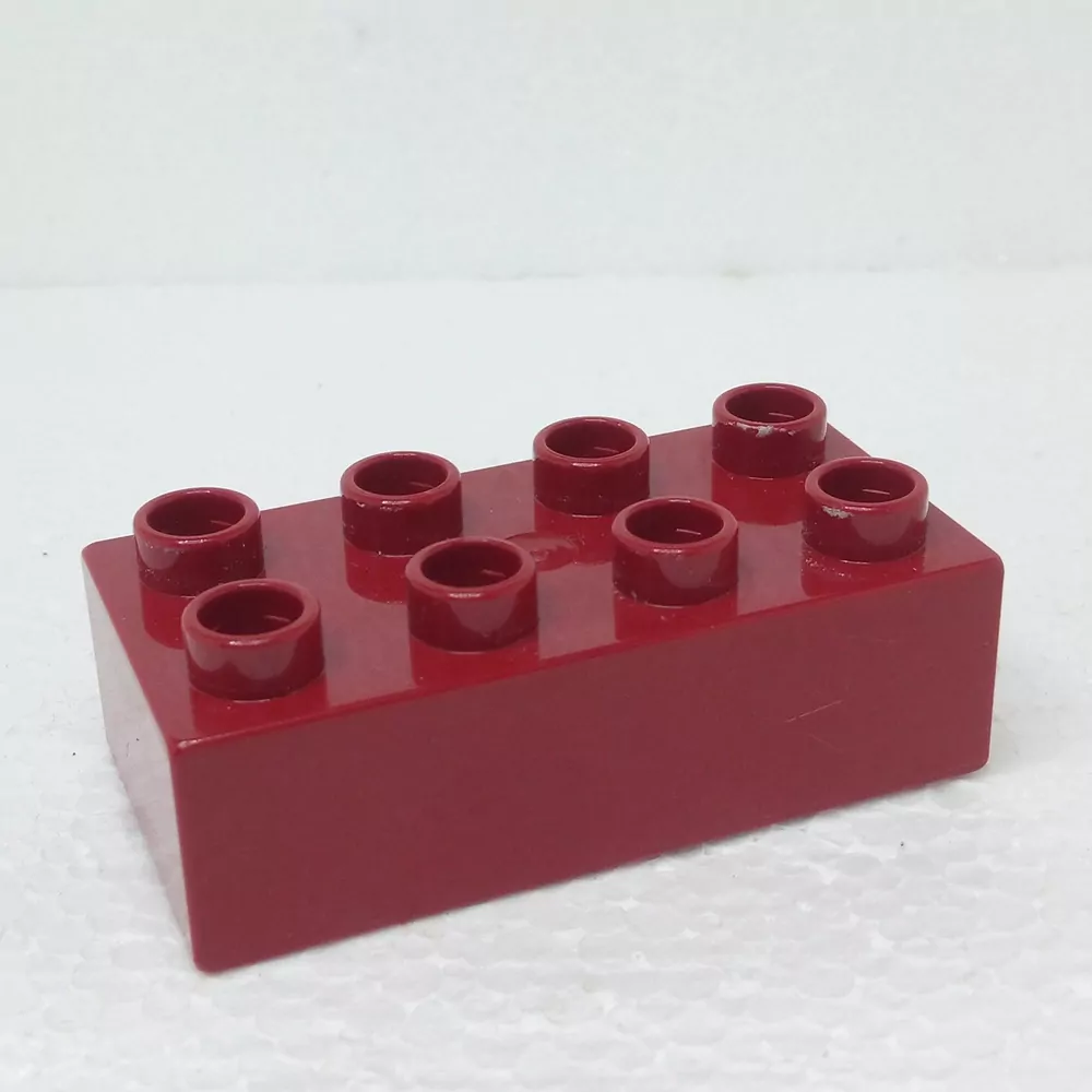 Lego® Duplo® Kostka 2x4 tmavě červená