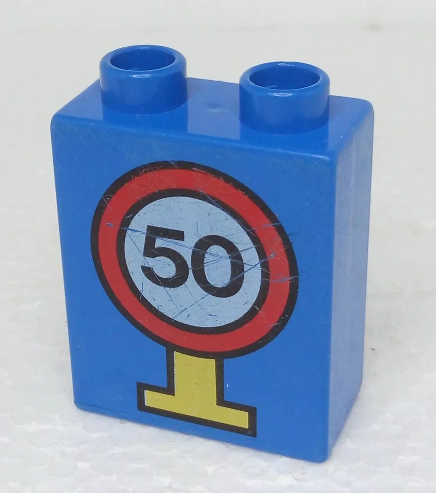 Lego® Duplo® Kostka 1x2x2 potisk značka "50"