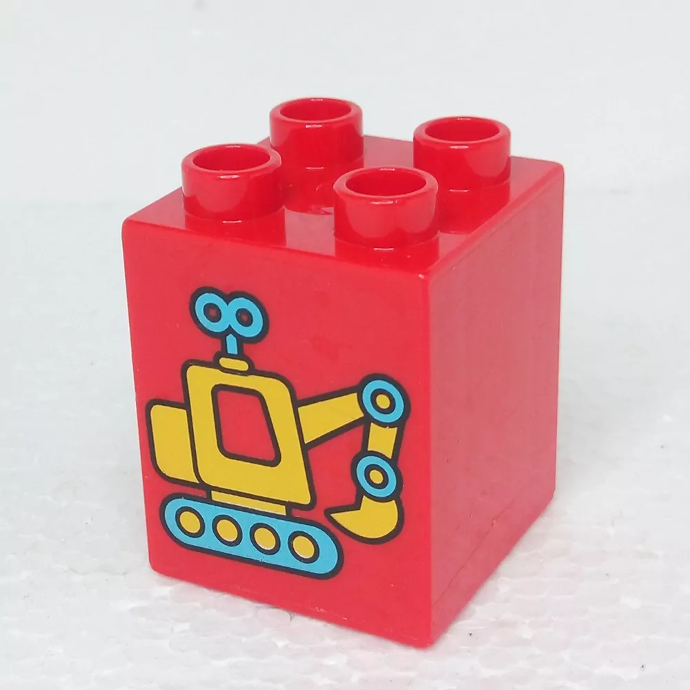 Lego® Duplo® Kostka 2x2x2 potisk bagr