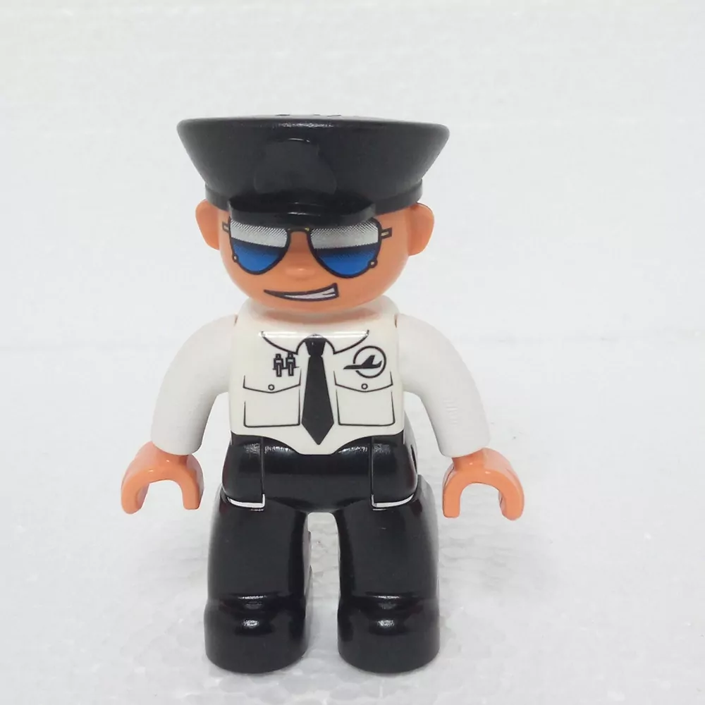 Lego® Duplo® Panáček Muž Pilot Černá čepice