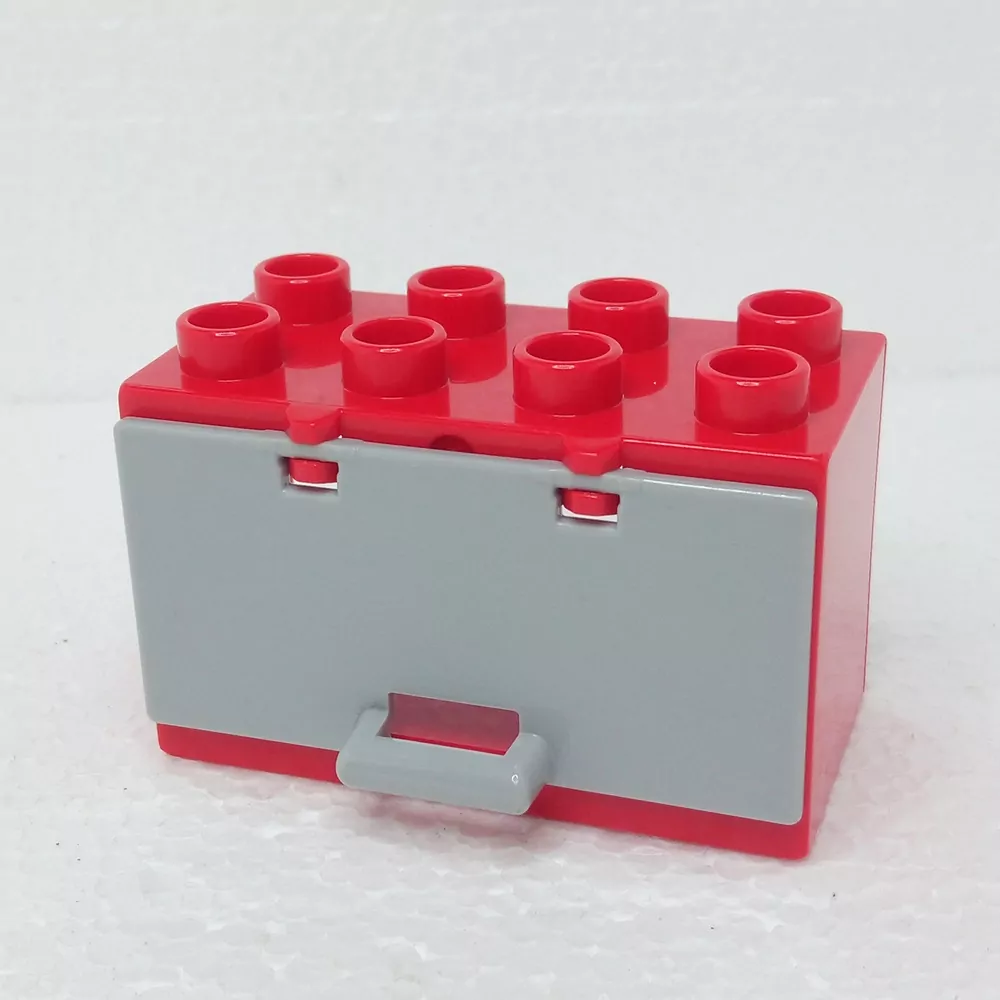 Lego® Duplo® Skříňka červená, šedá dvířka