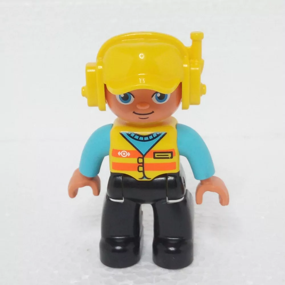 Lego® Duplo® Panáček Muž Žlutá helma s vysílačkou