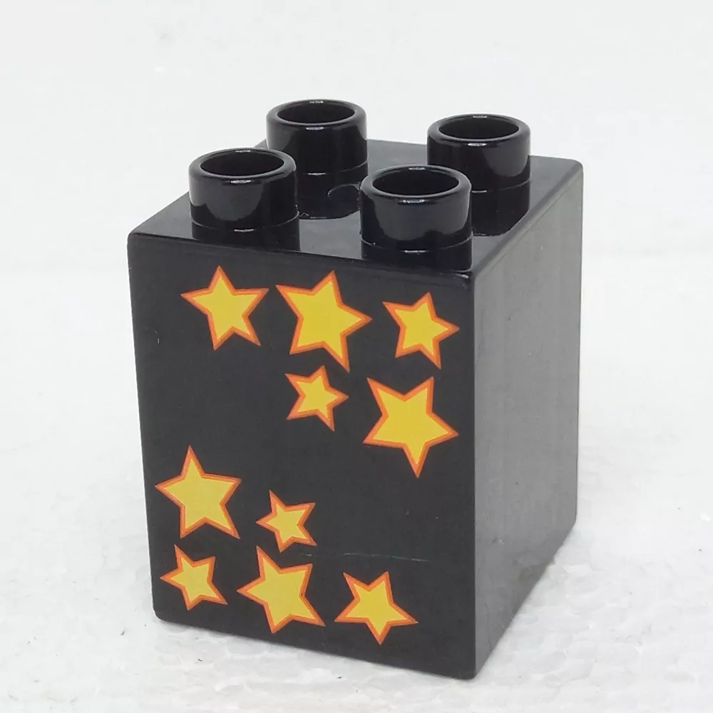Lego® Duplo® Kostka 2x2x2 potisk hvězdy