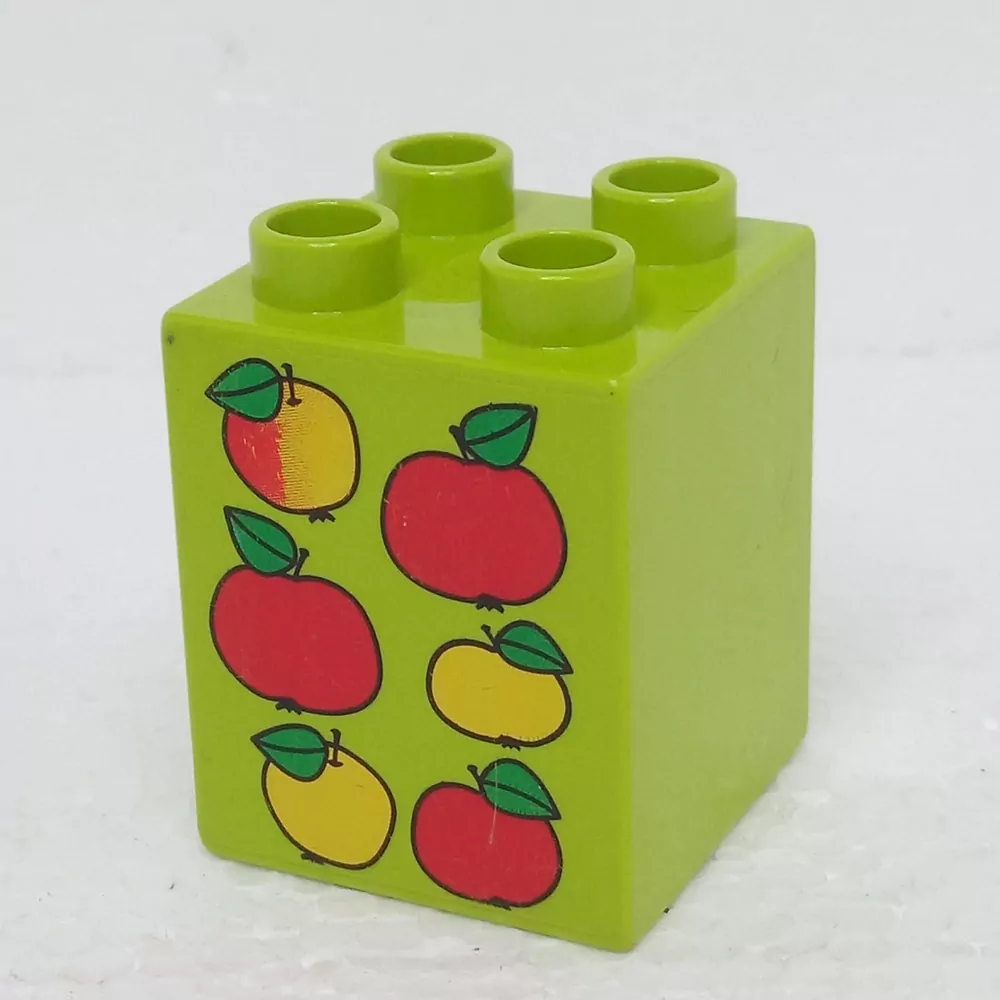 Lego® Duplo® Kostka 2x2x2 potisk jablka