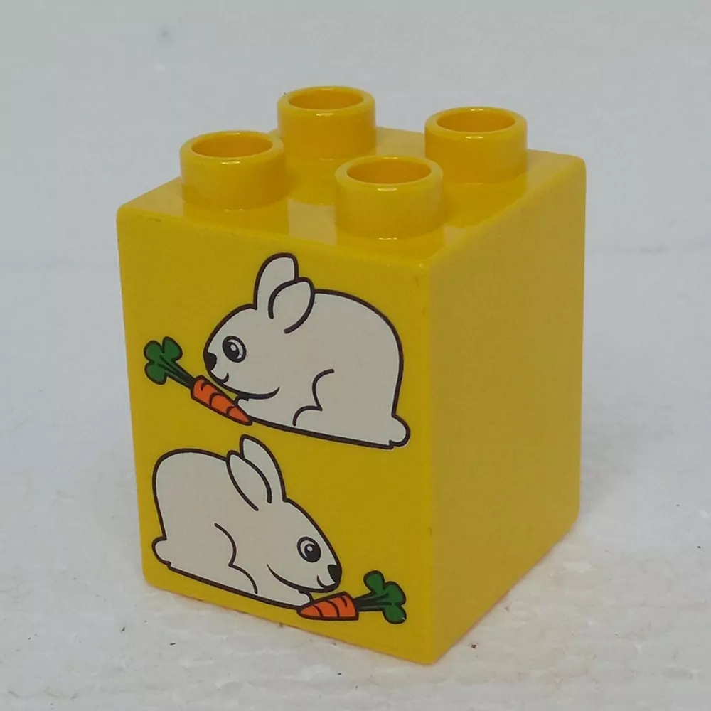 Lego® Duplo® Kostka 2x2x2 potisk králíčci